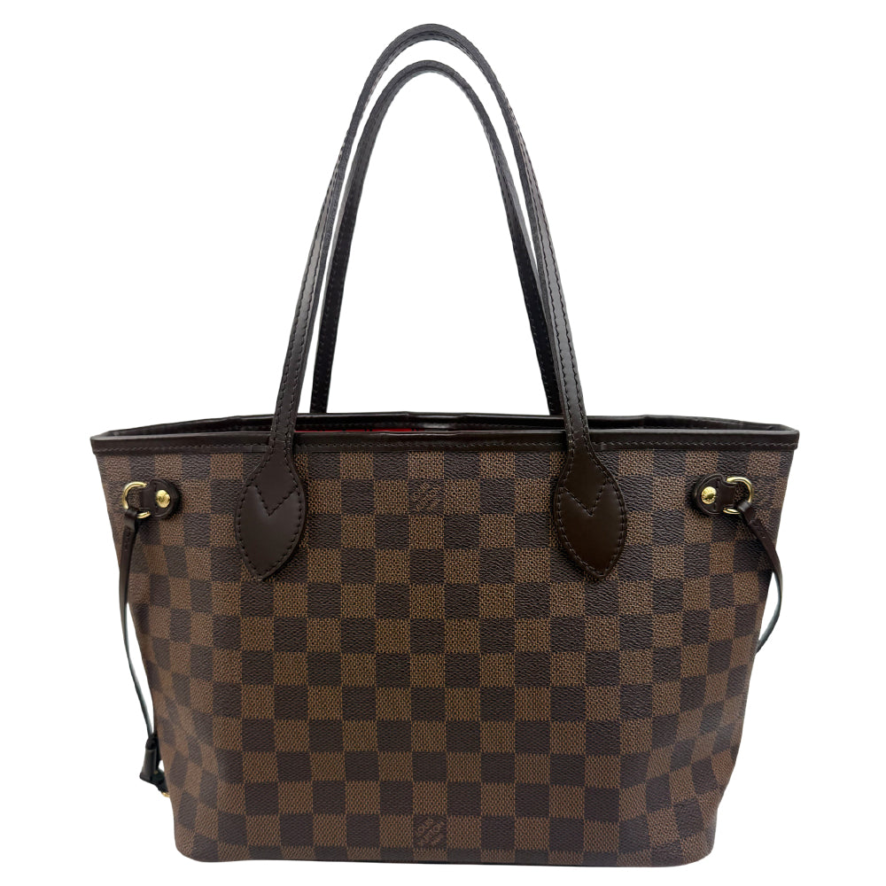 LOUIS VUITTON Neverfull PM Damier Ebene Tote Shoulder Bag LHQ1179
