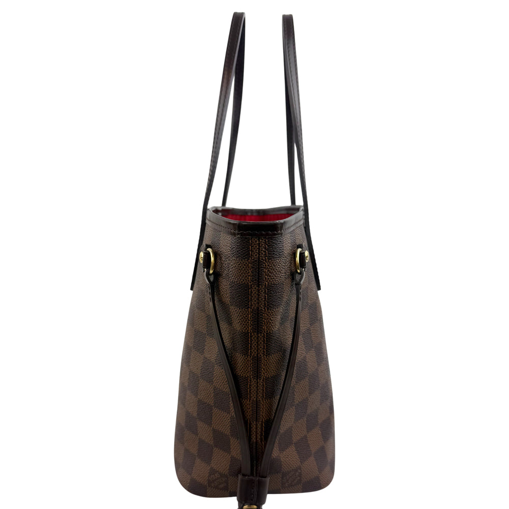 LOUIS VUITTON Neverfull PM Damier Ebene Tote Shoulder Bag LHQ1179