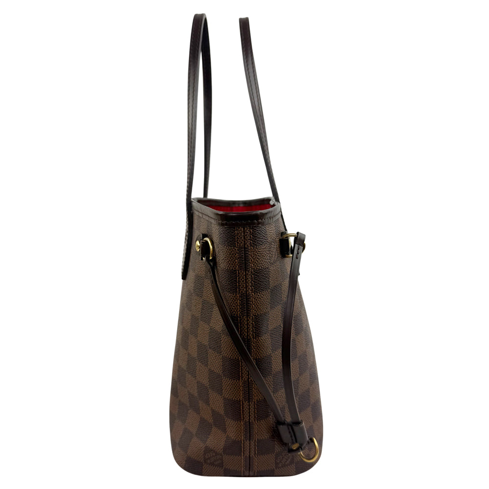 LOUIS VUITTON Neverfull PM Damier Ebene Tote Shoulder Bag LHQ1179