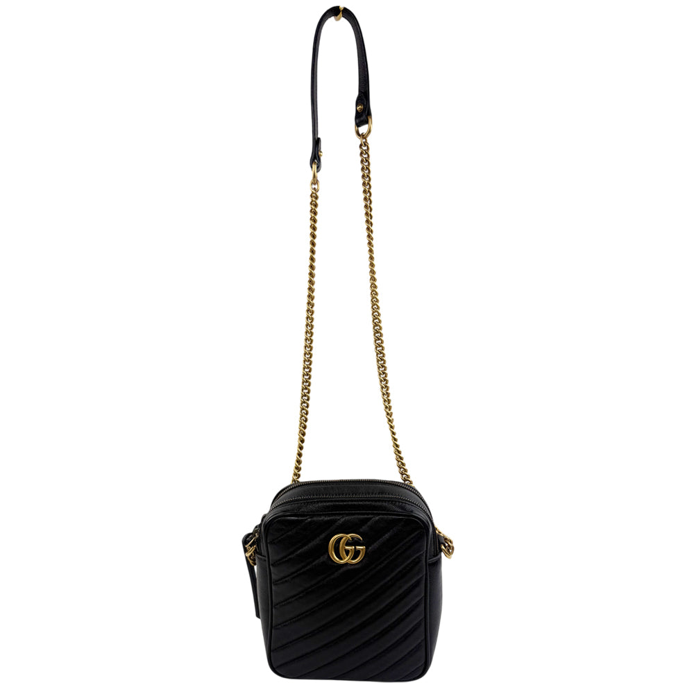 GUCCI GG Marmont Quilted Shoulder Camera Bag LHQ1181