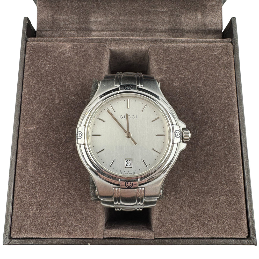 GUCCI Silver Steel Men's Quartz Watch LHQ1182