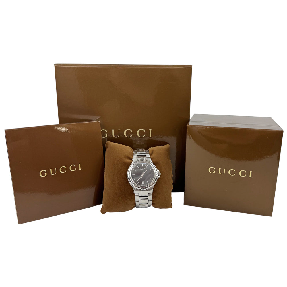 GUCCI Silver Steel Men's Quartz Watch LHQ1183