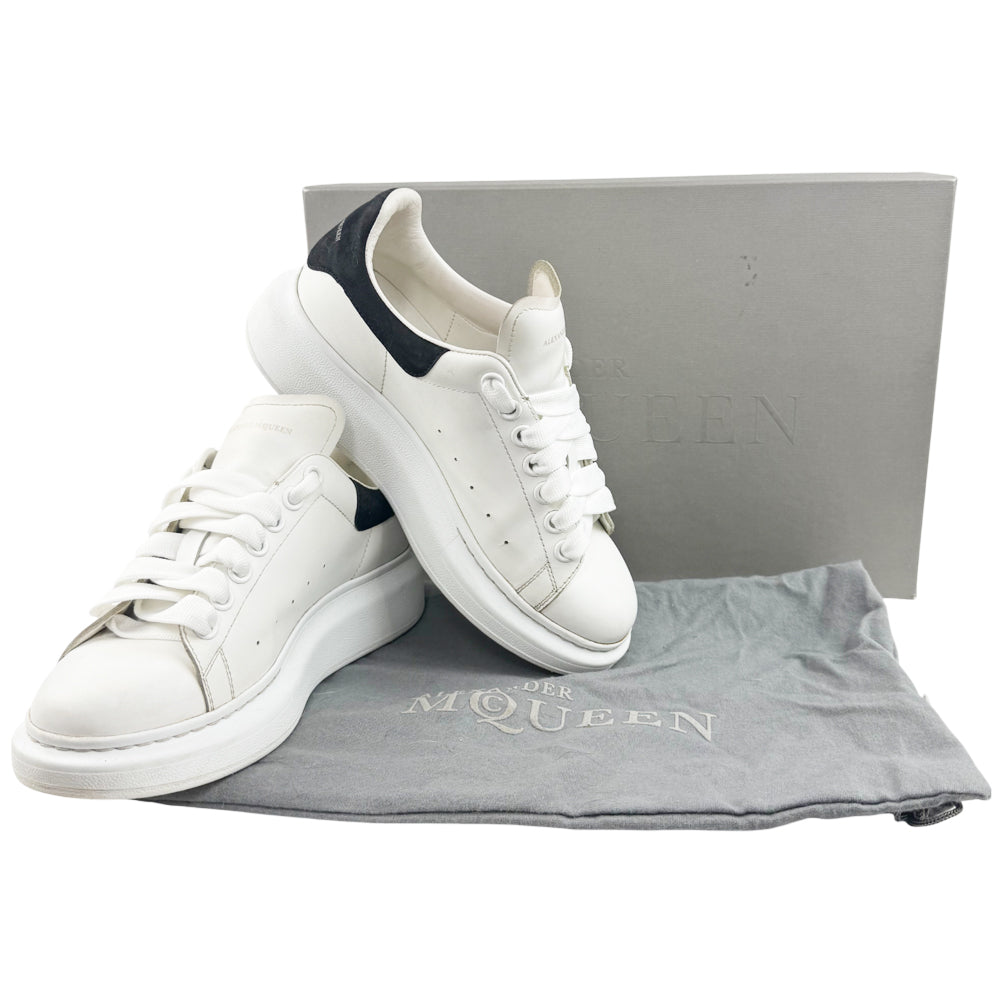 ALEXANDER McQUEEN White Leather Black Suede Trainers Size 5 LHQ1187