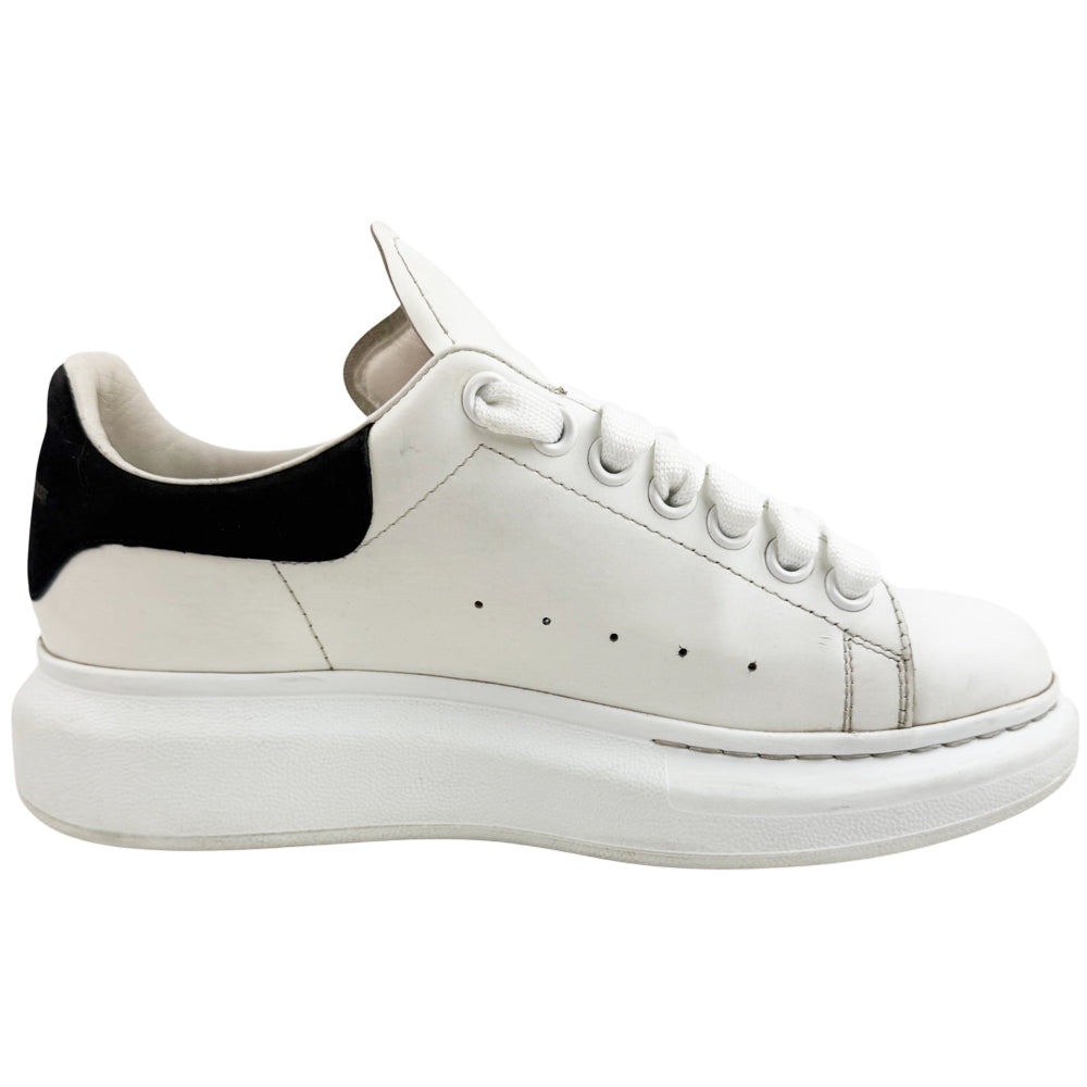 ALEXANDER McQUEEN White Leather Black Suede Trainers Size 5 LHQ1187