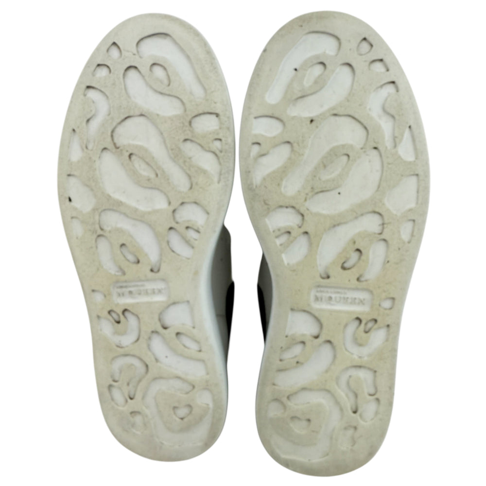 ALEXANDER McQUEEN White Leather Black Suede Trainers Size 5 LHQ1187