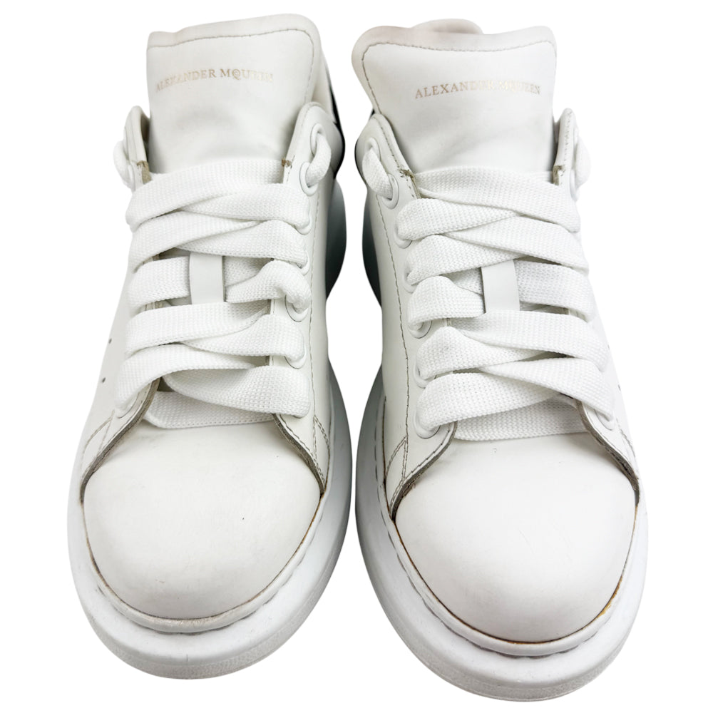 ALEXANDER McQUEEN White Leather Black Suede Trainers Size 5 LHQ1187