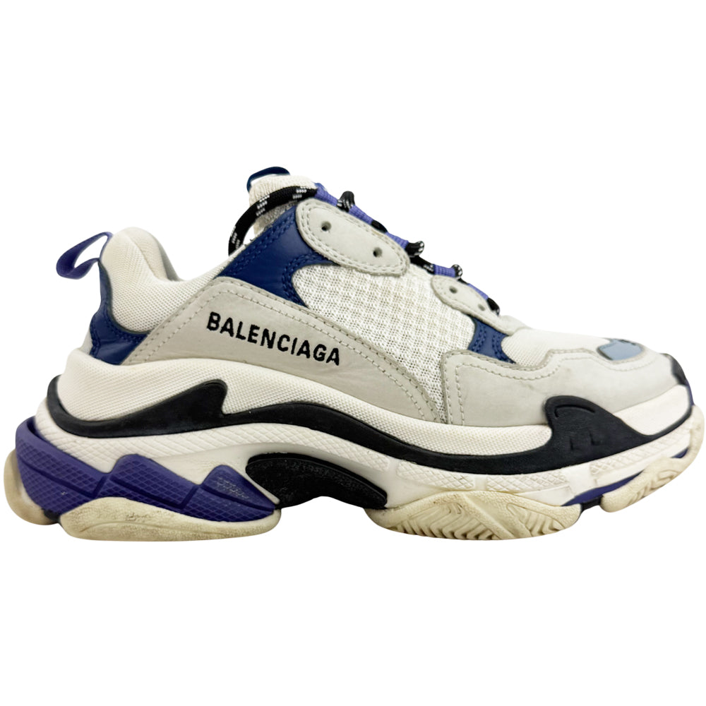 BALENCIAGA Triple S White Purple Trainers Size 5 LHQ1188