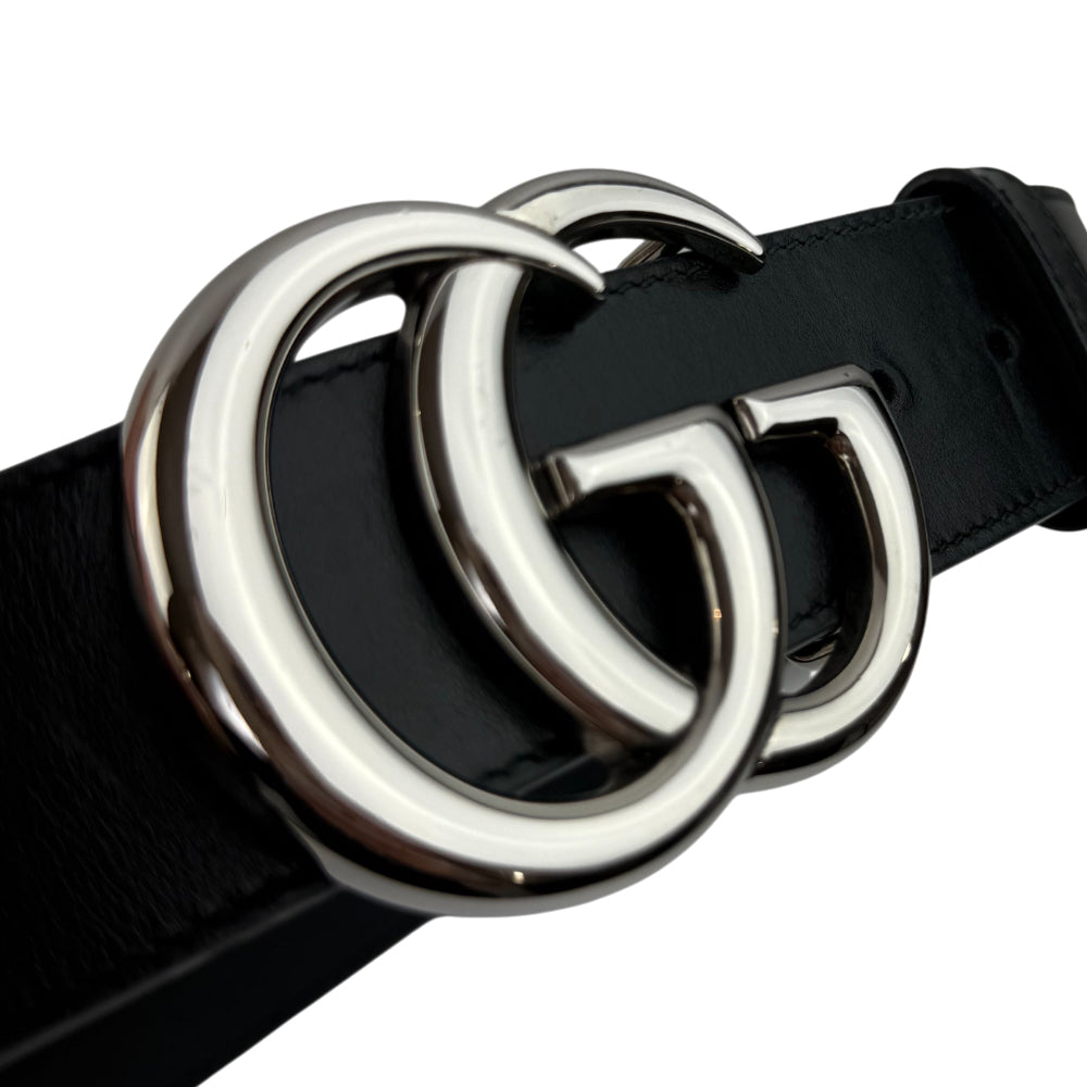 GUCCI Black Leather Belt Size 75cm/30" LHQ1189