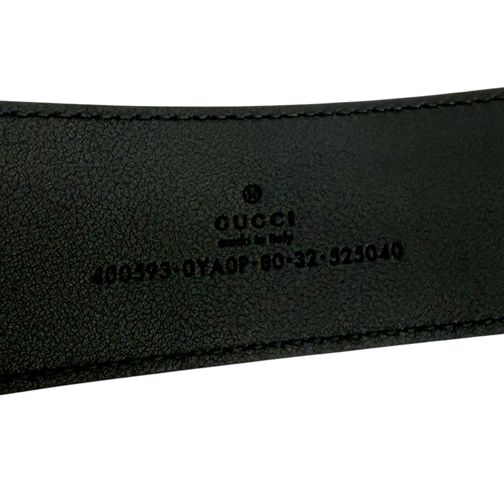 GUCCI Black Leather Belt Size 75cm/30" LHQ1189