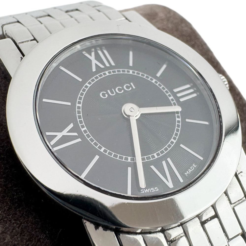 GUCCI Ladies Quartz S/Steel Watch 5200L Black Dial Watch LHQ1192