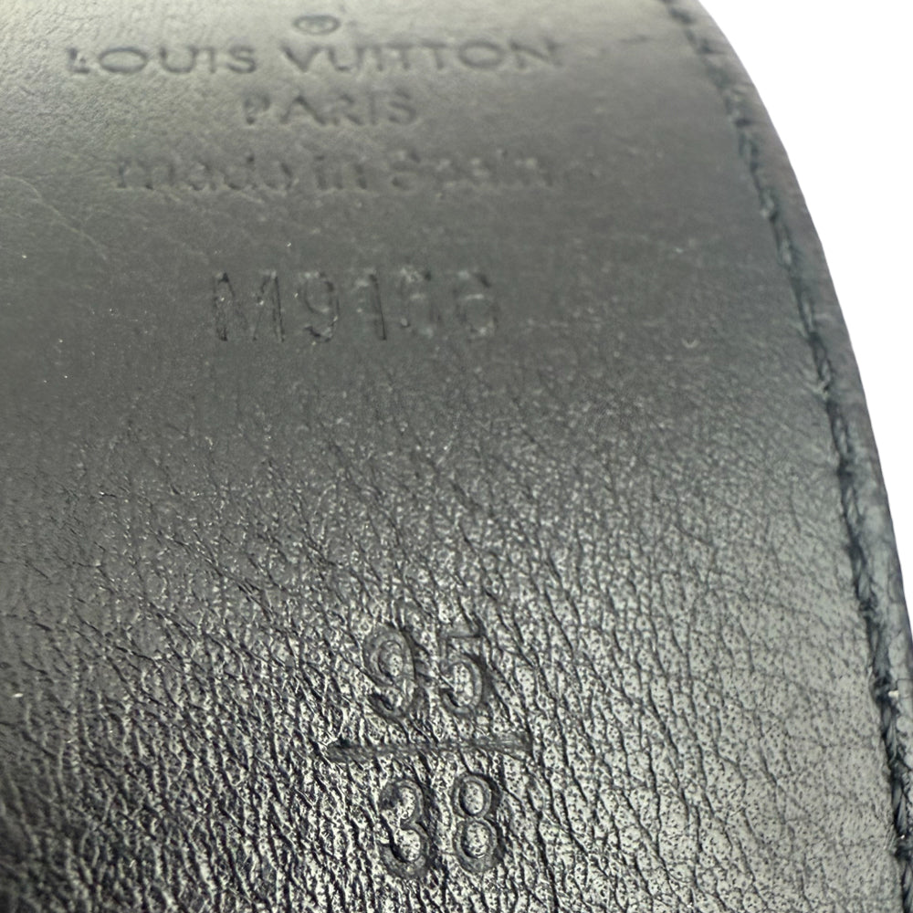 LOUIS VUITTON Damier Graphite Santur Reversible Mens Belt Size 95cm/38" LHQ1205