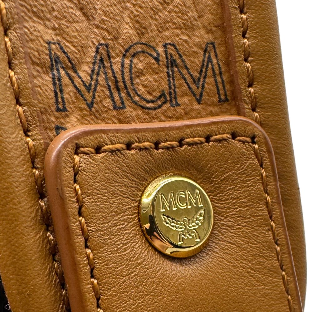 MCM Small Brown Leather Rabbit Graphic Backpack LHQ1216