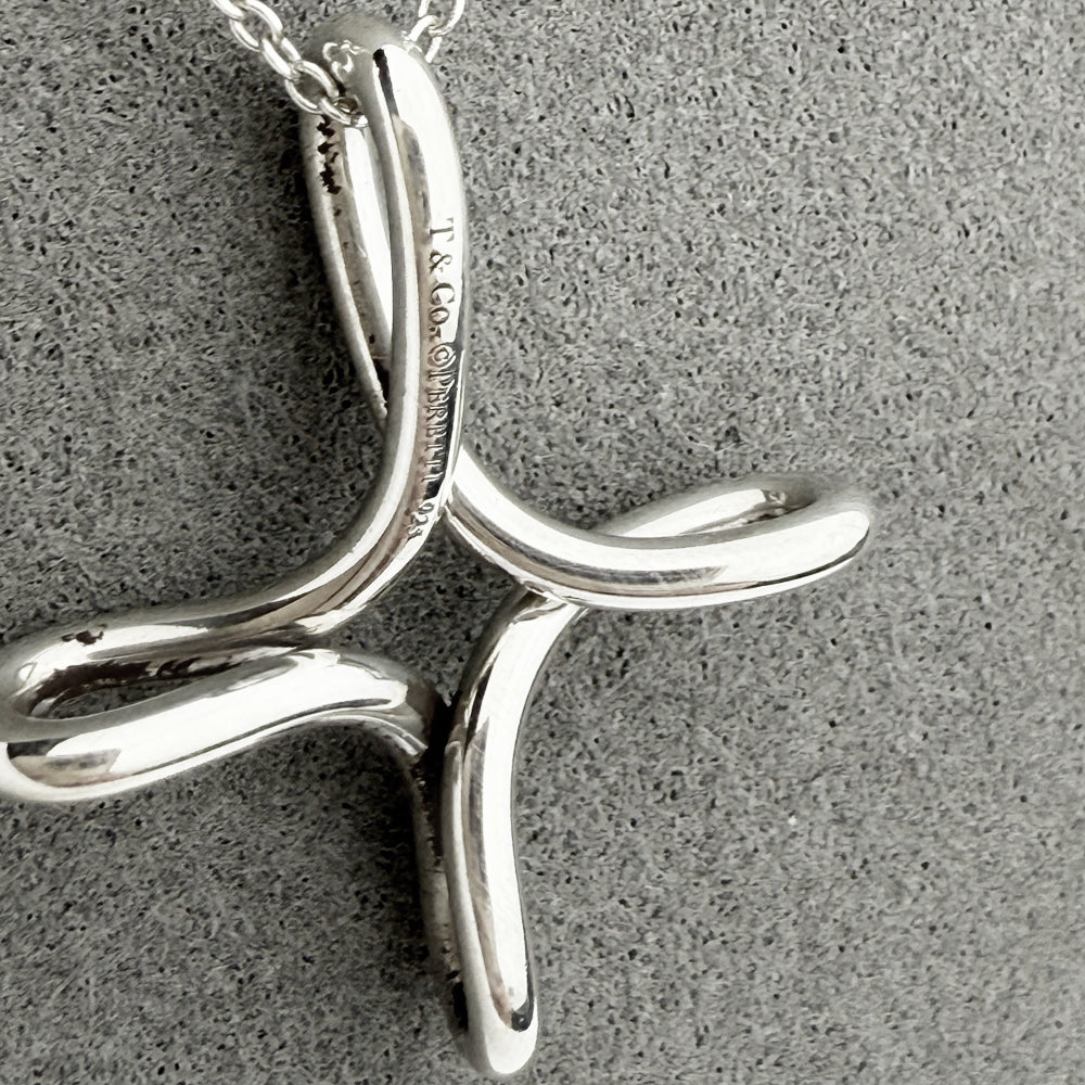TIFFANY & Co. Infinity Cross Silver Necklace LHQ1218