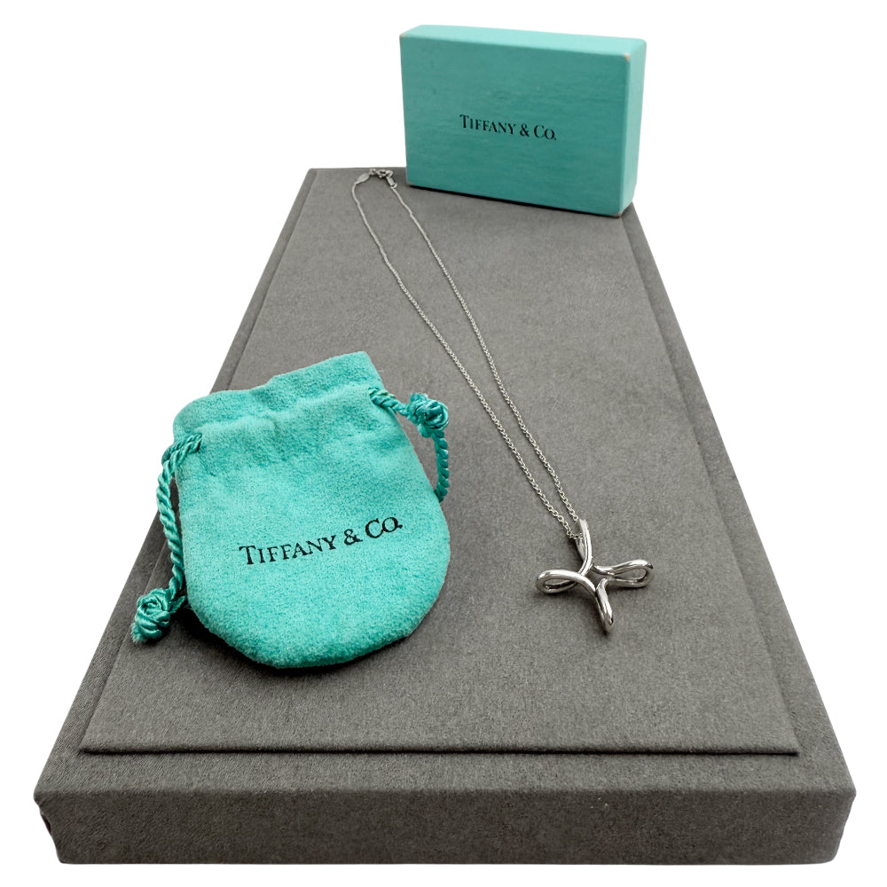 TIFFANY & Co. Infinity Cross Silver Necklace LHQ1218