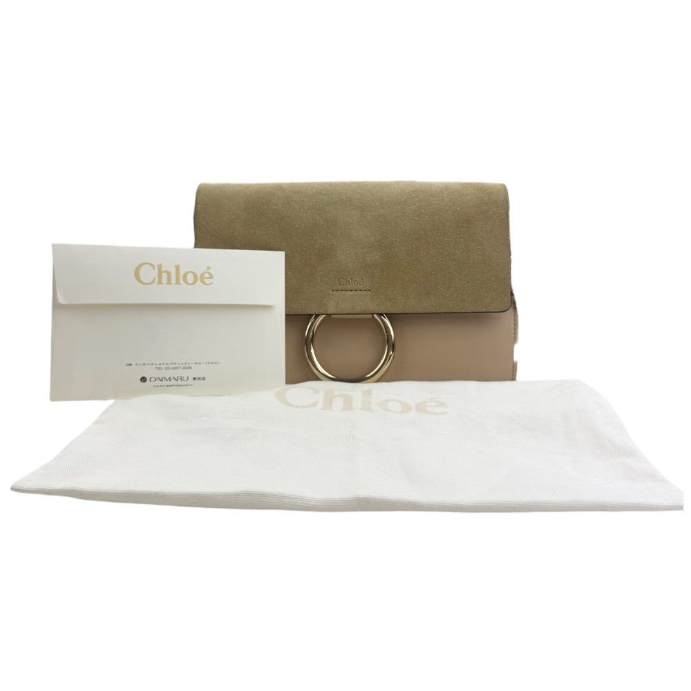 CHLOE Mini Faye Leather & Suede Shoulder Bag LHQ1222