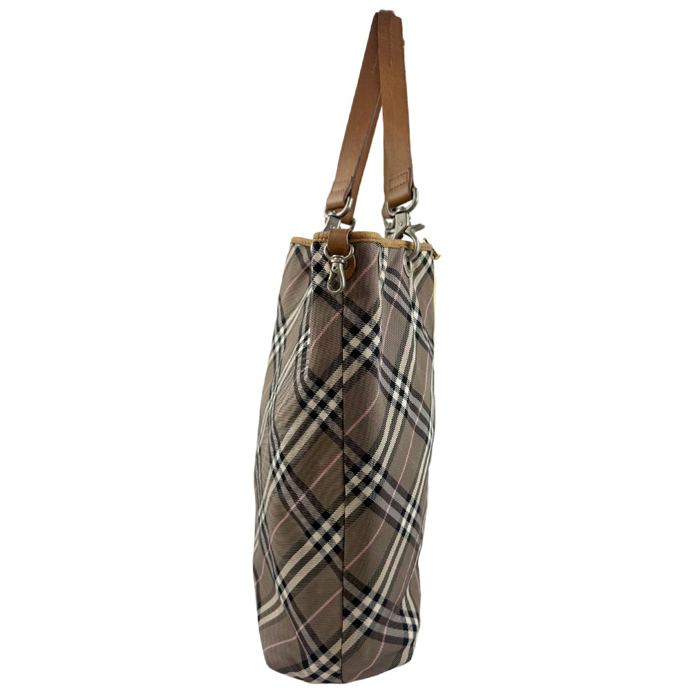 BURBERRY Nova Check Reversible Tote Shoulder Bag LHQ1223
