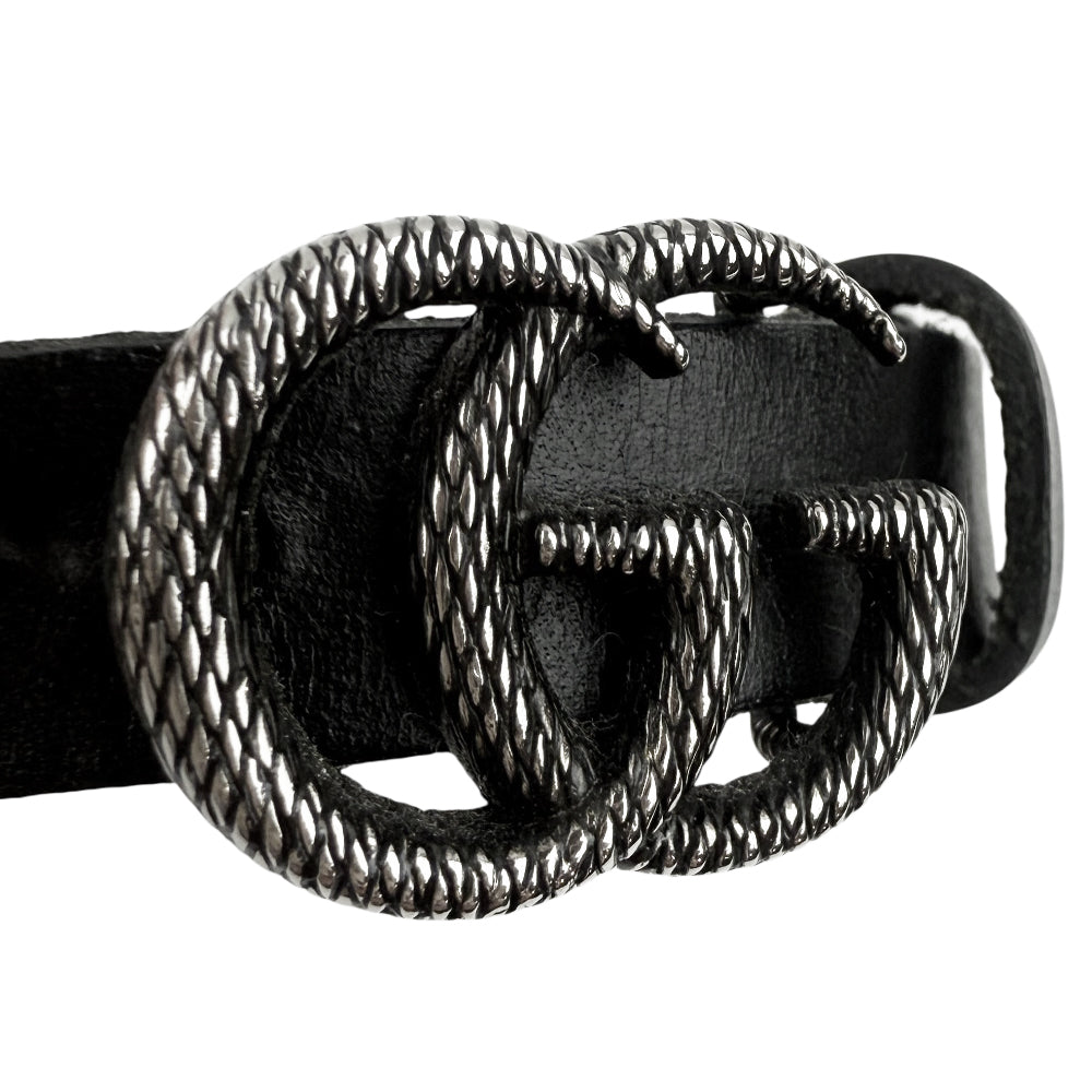 GUCCI Marmont Black Leather Bracelet LHQ1225