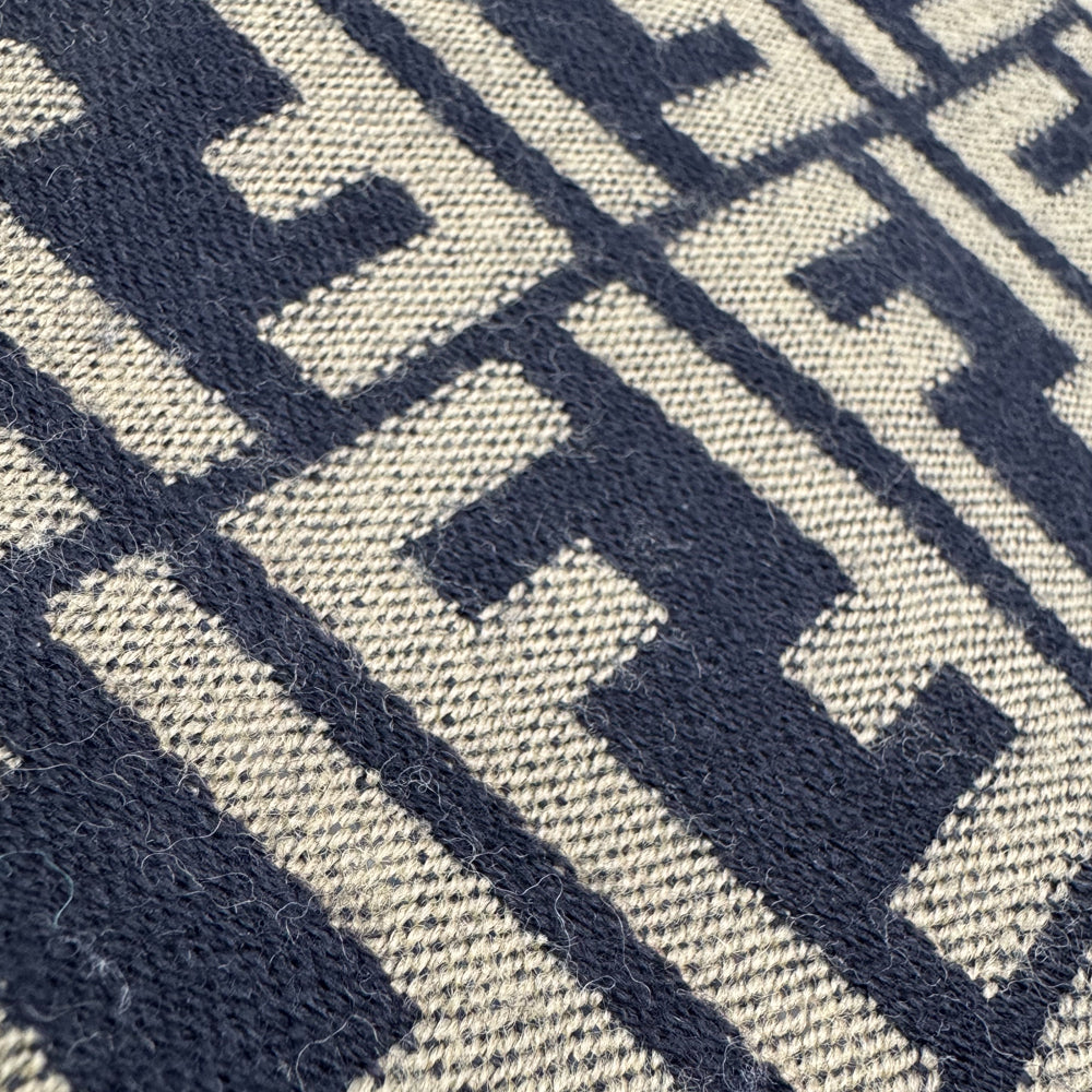 FENDI Zucca FF Brown Wool Scarf LHQ1231