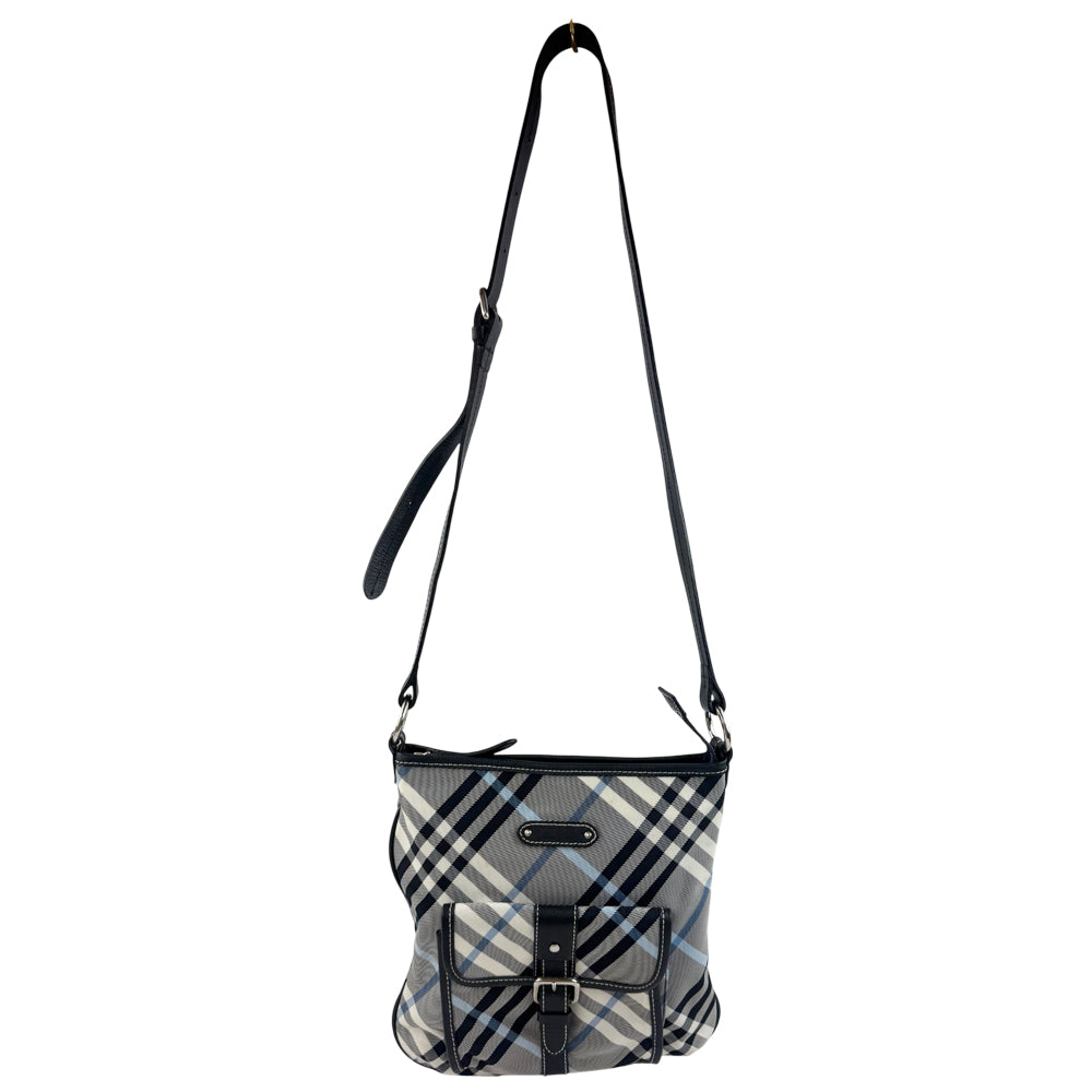 BURBERRY Blue Label Navy Check Shoulder Bag LHQ1242