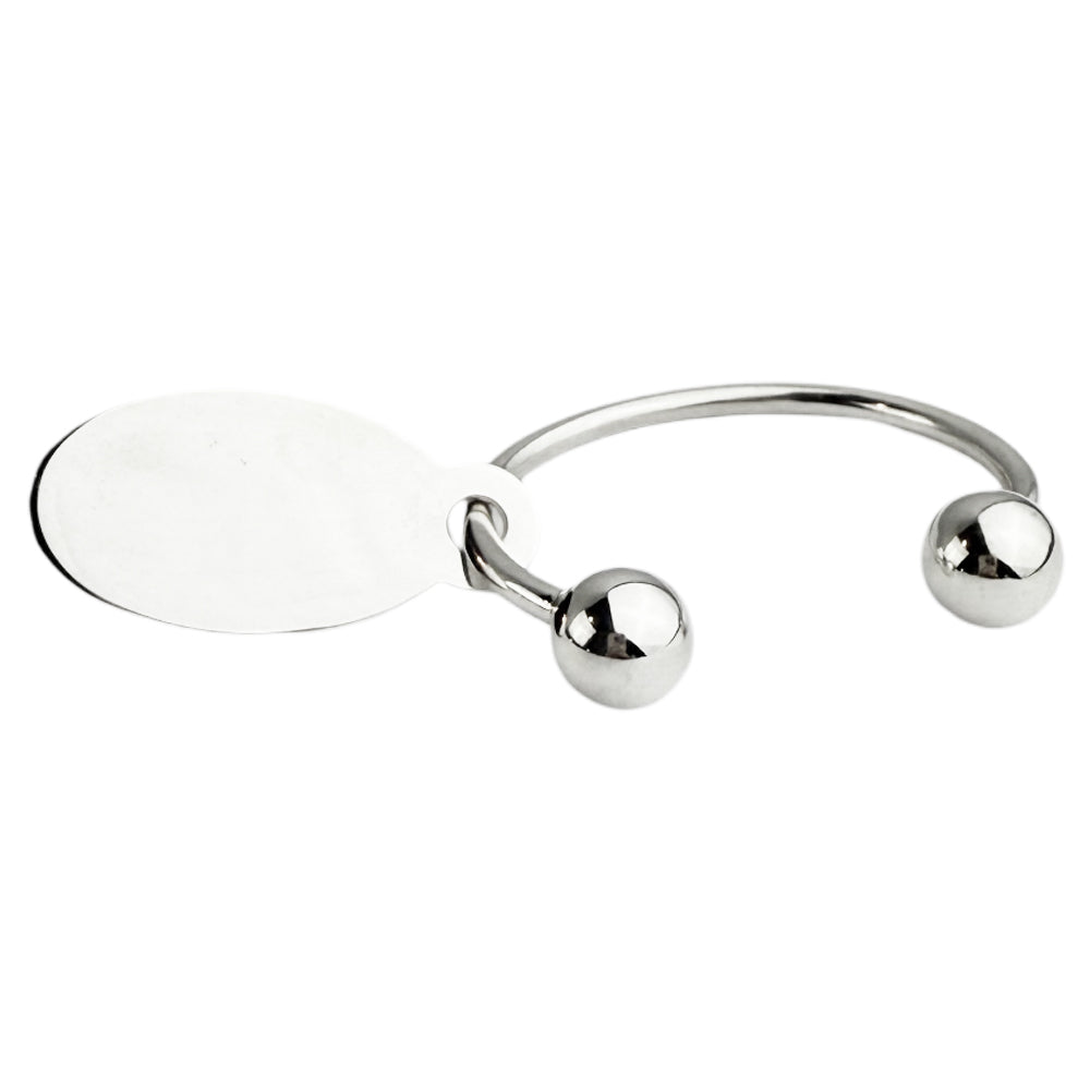 TIFFANY & Co. Large Silver Oval Keyring LHQ1243