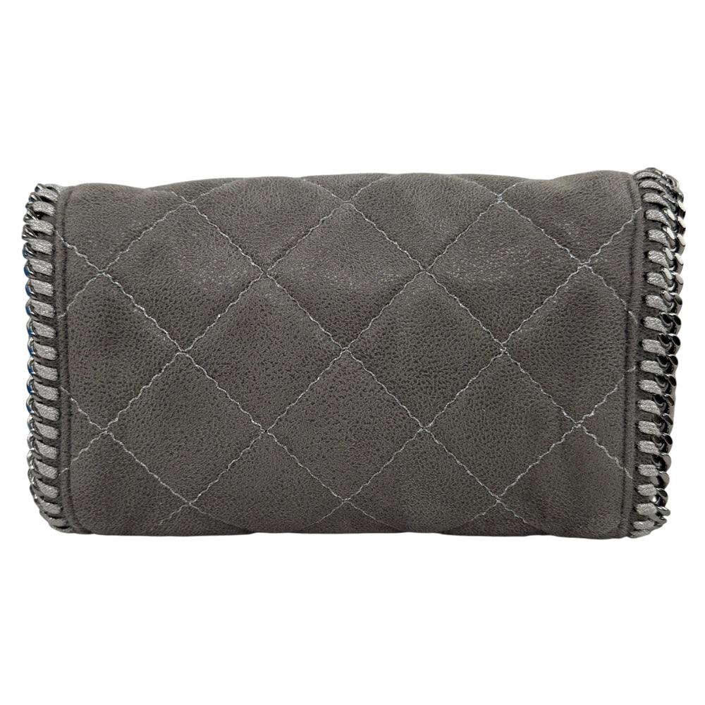 STELLA McCARTNEY Falabella Grey Quilted Leather Shoulder Bag LHQ1248