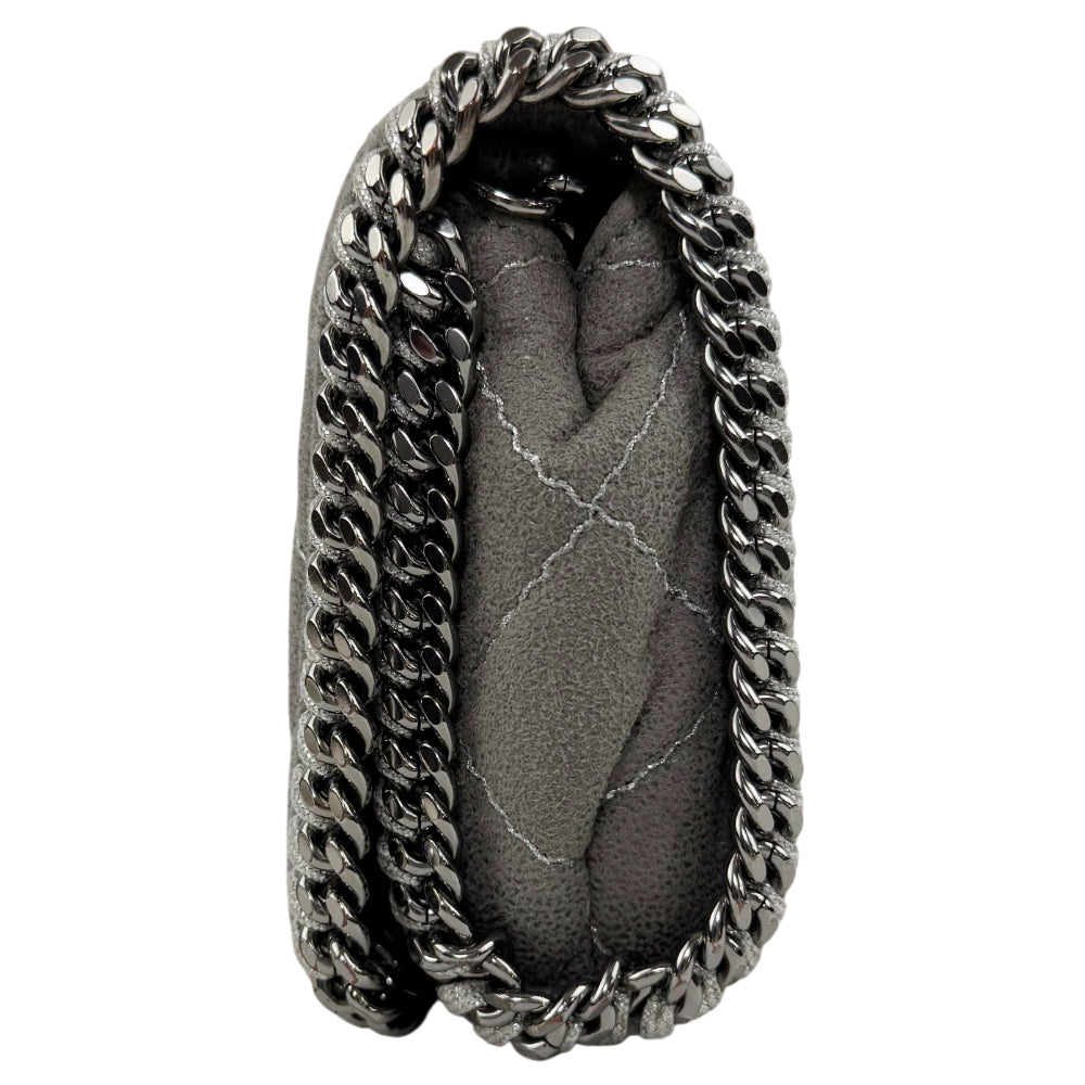 STELLA McCARTNEY Falabella Grey Quilted Leather Shoulder Bag LHQ1248