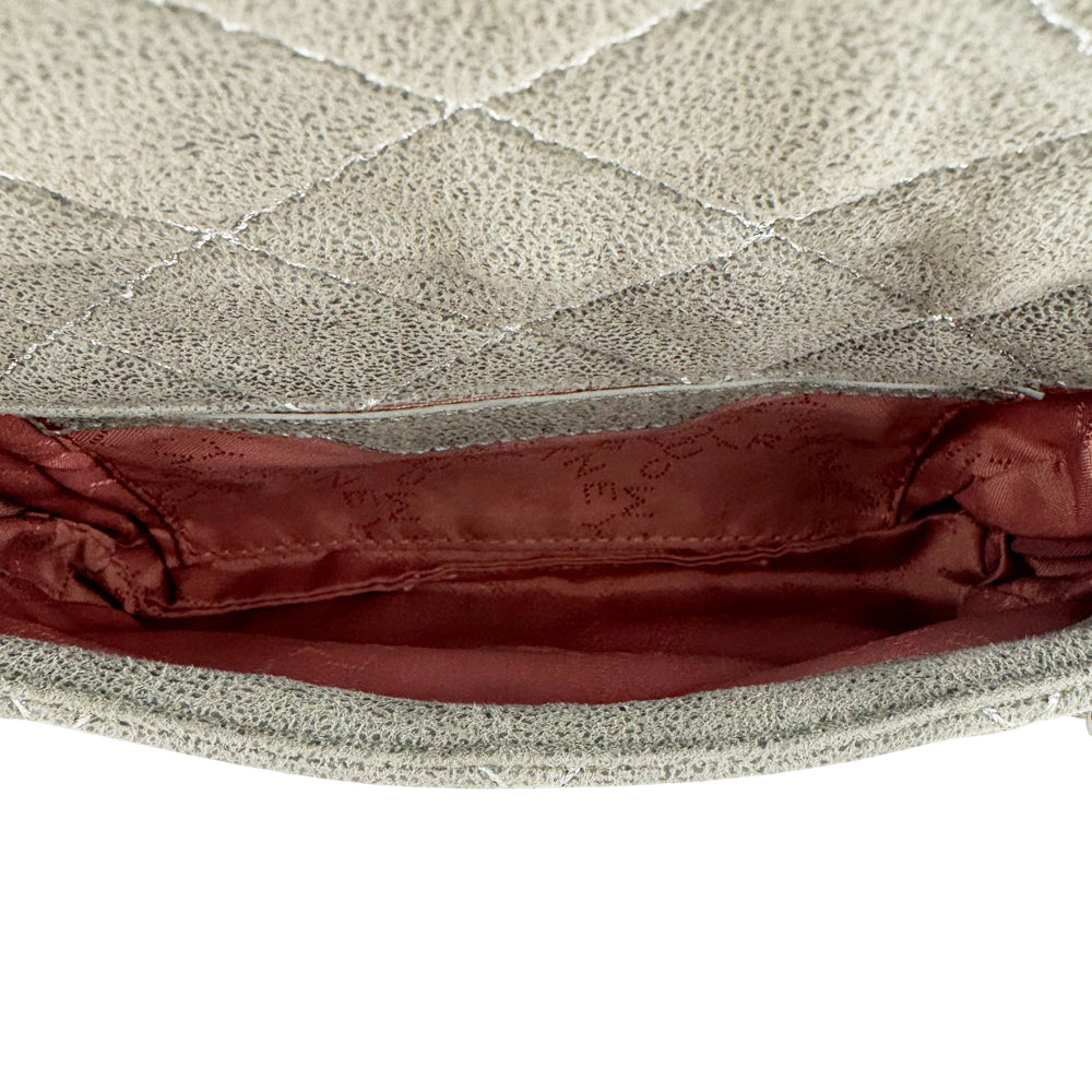 STELLA McCARTNEY Falabella Grey Quilted Leather Shoulder Bag LHQ1248