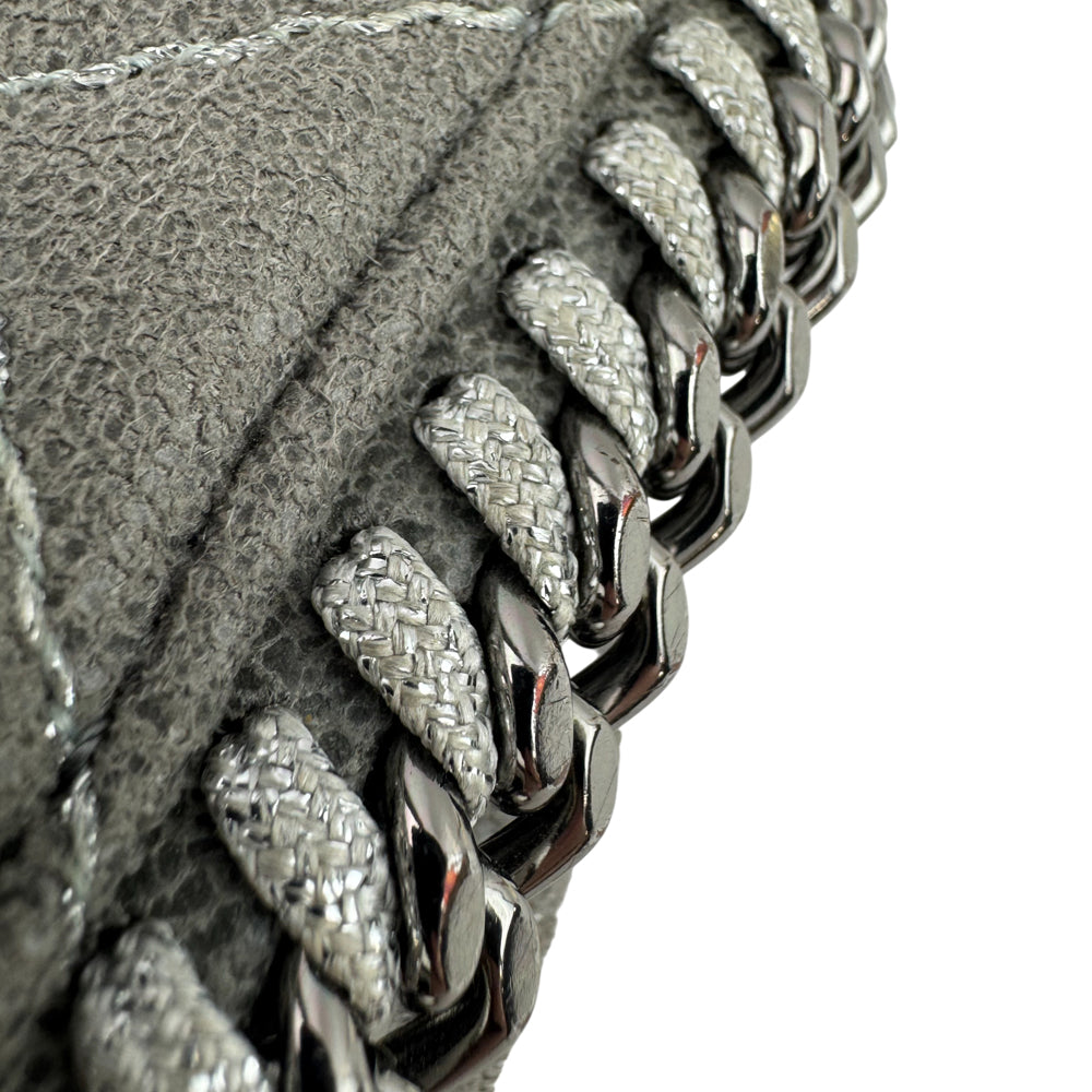 STELLA McCARTNEY Falabella Grey Quilted Leather Shoulder Bag LHQ1248