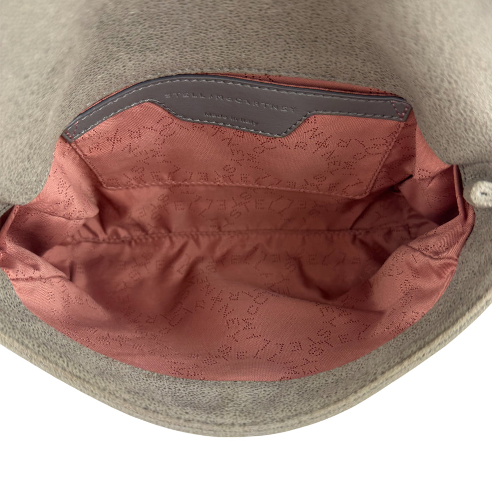STELLA McCARTNEY Falabella Grey Leather Shoulder Bag LHQ1249
