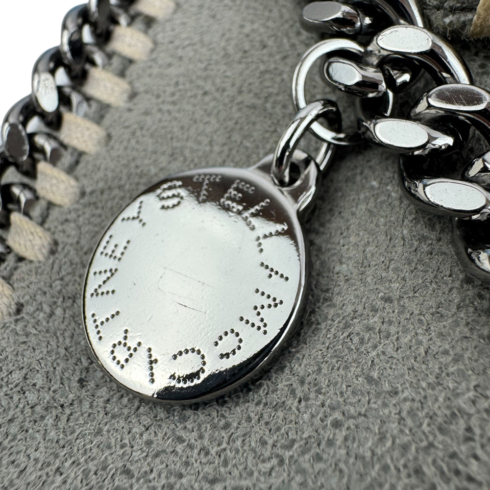 STELLA McCARTNEY Falabella Grey Leather Shoulder Bag LHQ1249