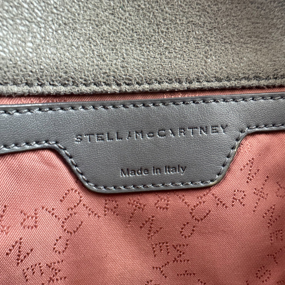 STELLA McCARTNEY Falabella Grey Leather Shoulder Bag LHQ1249