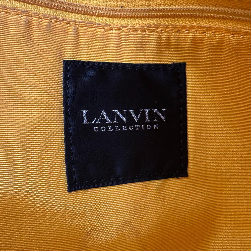 LANVIN Navy Canvas Tote Shoulder Bag LHQ1251