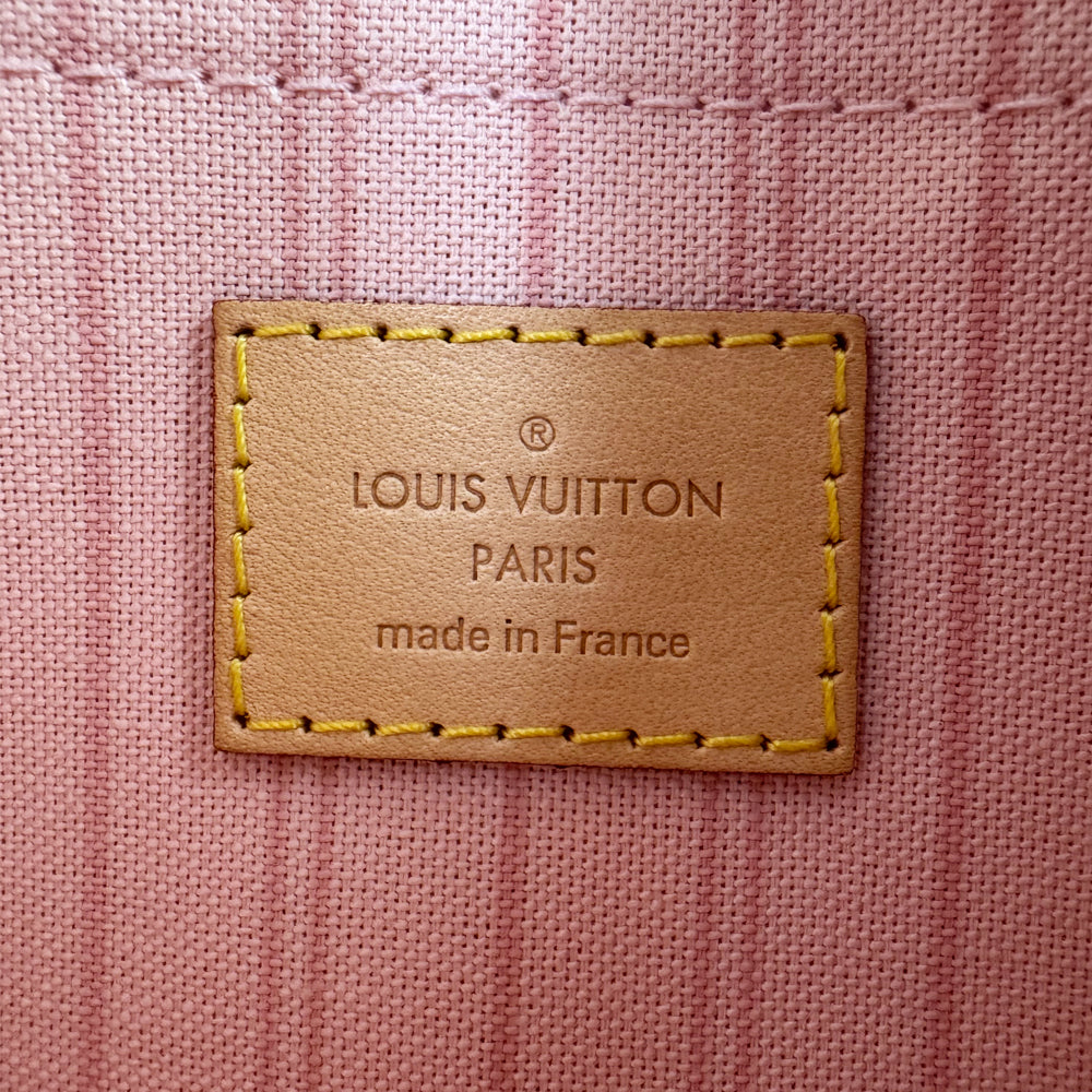 LOUIS VUITTON Damier Azur Neverfull MM Pochette Pouch LHQ1254