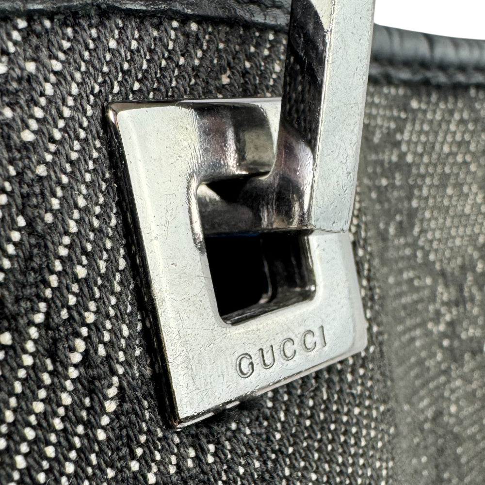 GUCCI GG Grey Canvas Tote Shoulder Bag LHQ1256