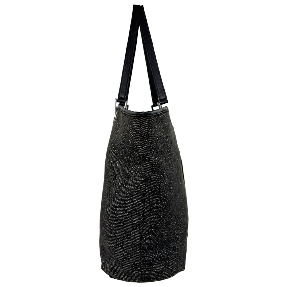 GUCCI GG Grey Canvas Tote Shoulder Bag LHQ1256