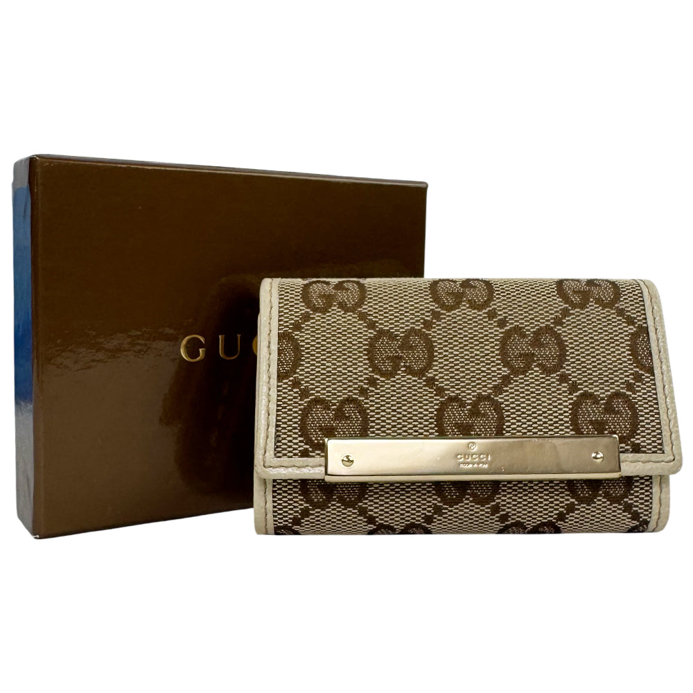 GUCCI GG Brown Canvas 6 Point Key Holder LHQ1258