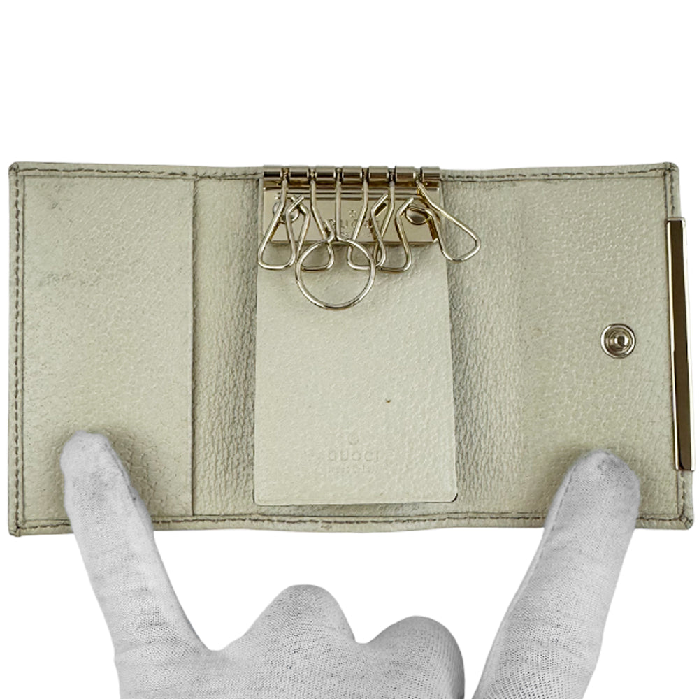 GUCCI GG Brown Canvas 6 Point Key Holder LHQ1258