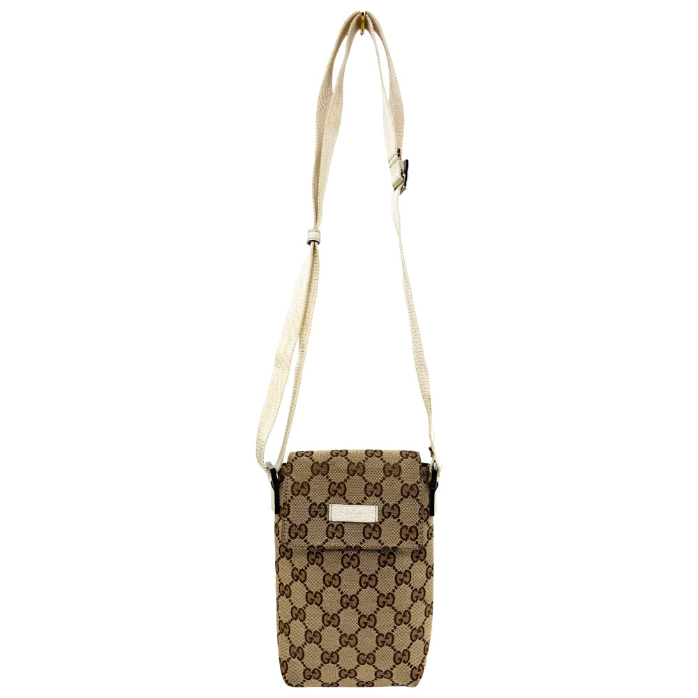 GUCCI GG Brown Canvas Crossbody Shoulder Bag LHQ1260