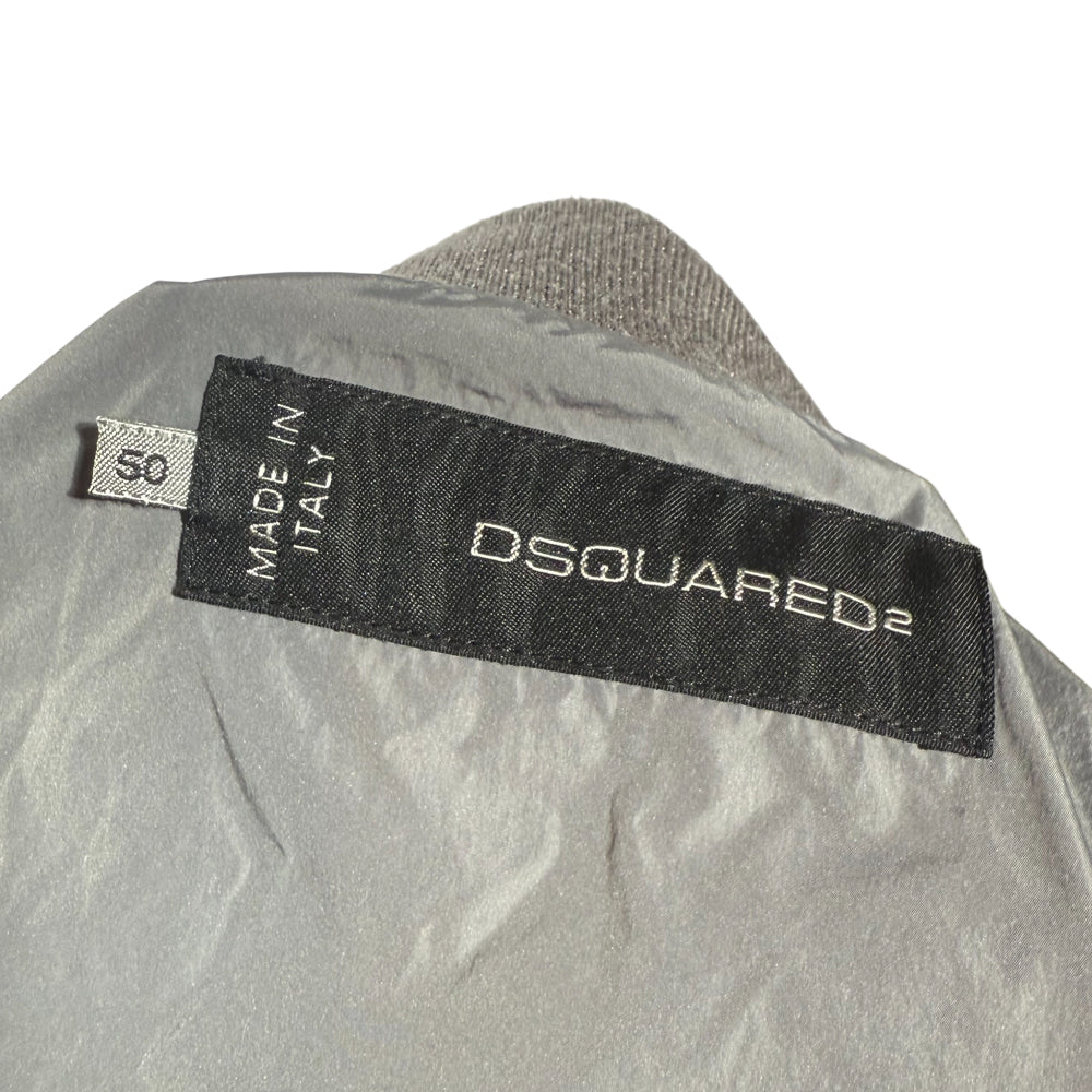 DSQUARED2 Grey Bomber Jacket Size 50 (M/L) LHQ1261