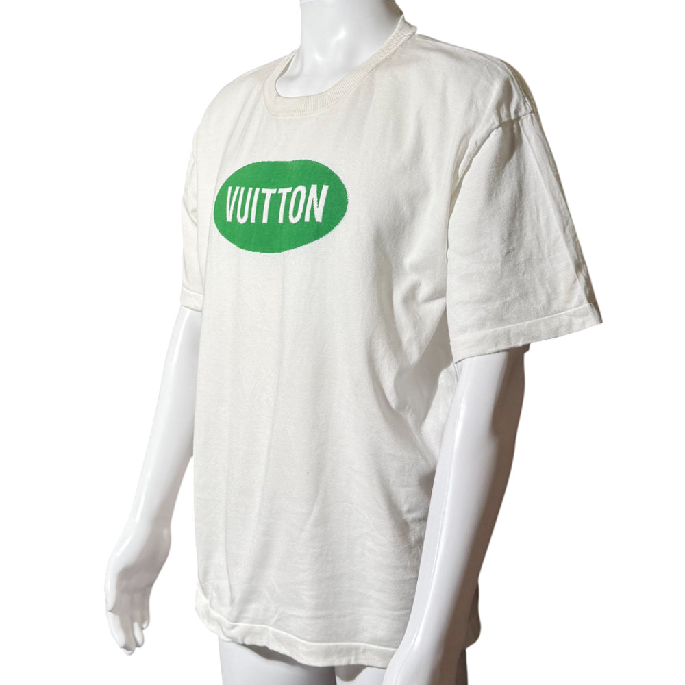 LOUIS VUITTON Amen Break White Green T-Shirt Size L LHQ1269