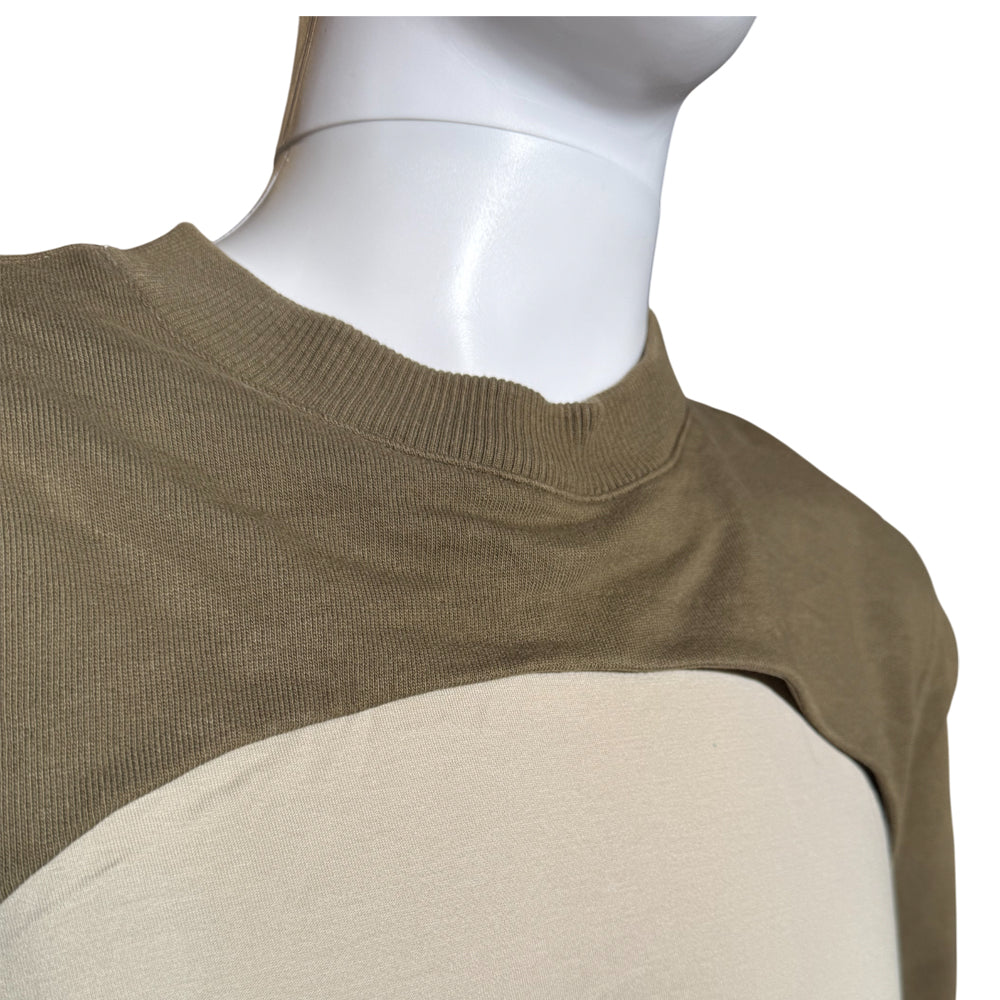 GIVENCHY Green Long Sleeve Cropped Jumper T-Shirt Size M LHQ1272