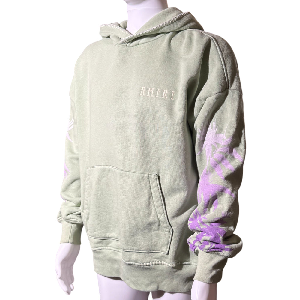 AMIRI Eternal Happiness Oversized Green Hoodie Size S LHQ1273