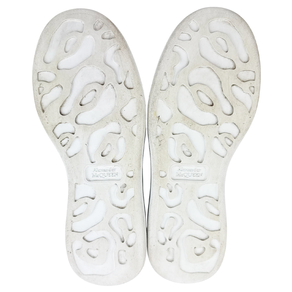 ALEXANDER McQUEEN Navy Suede White Leather Trainers Size 6 LHQ1301