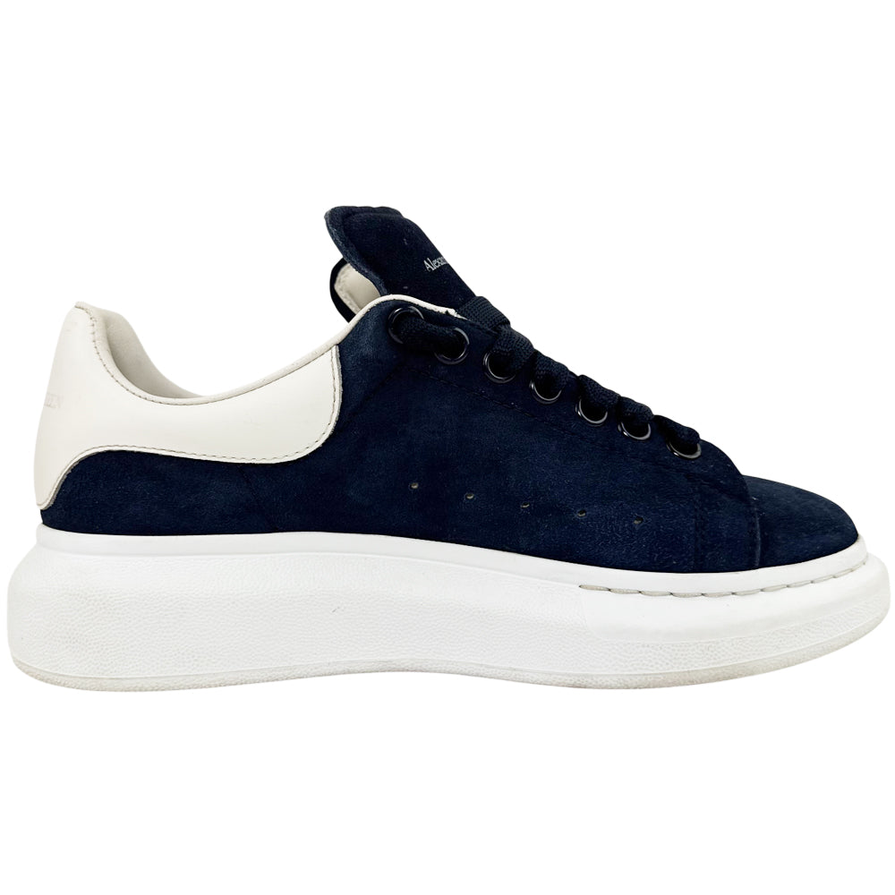 ALEXANDER McQUEEN Navy Suede White Leather Trainers Size 6 LHQ1301