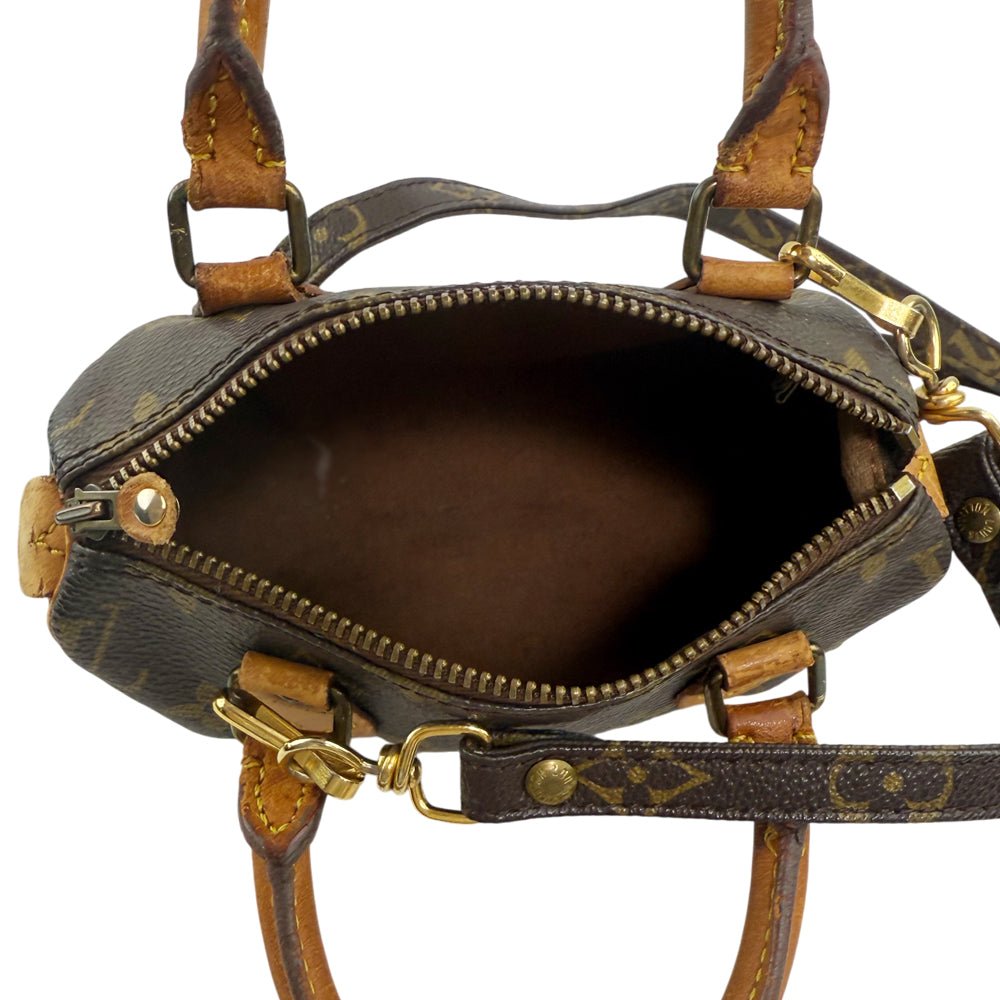 LOUIS VUITTON Mini Nano Speedy Monogram Shoulder Bag LHQ1302