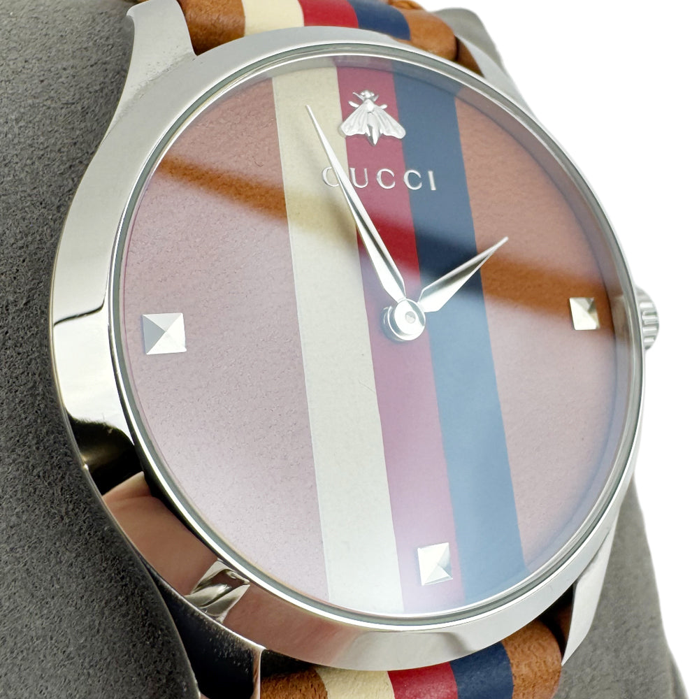 GUCCI G Timeless Mens Stripe Watch LHQ1307