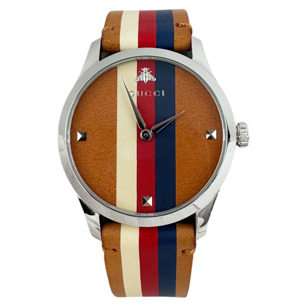 GUCCI G Timeless Mens Stripe Watch LHQ1307