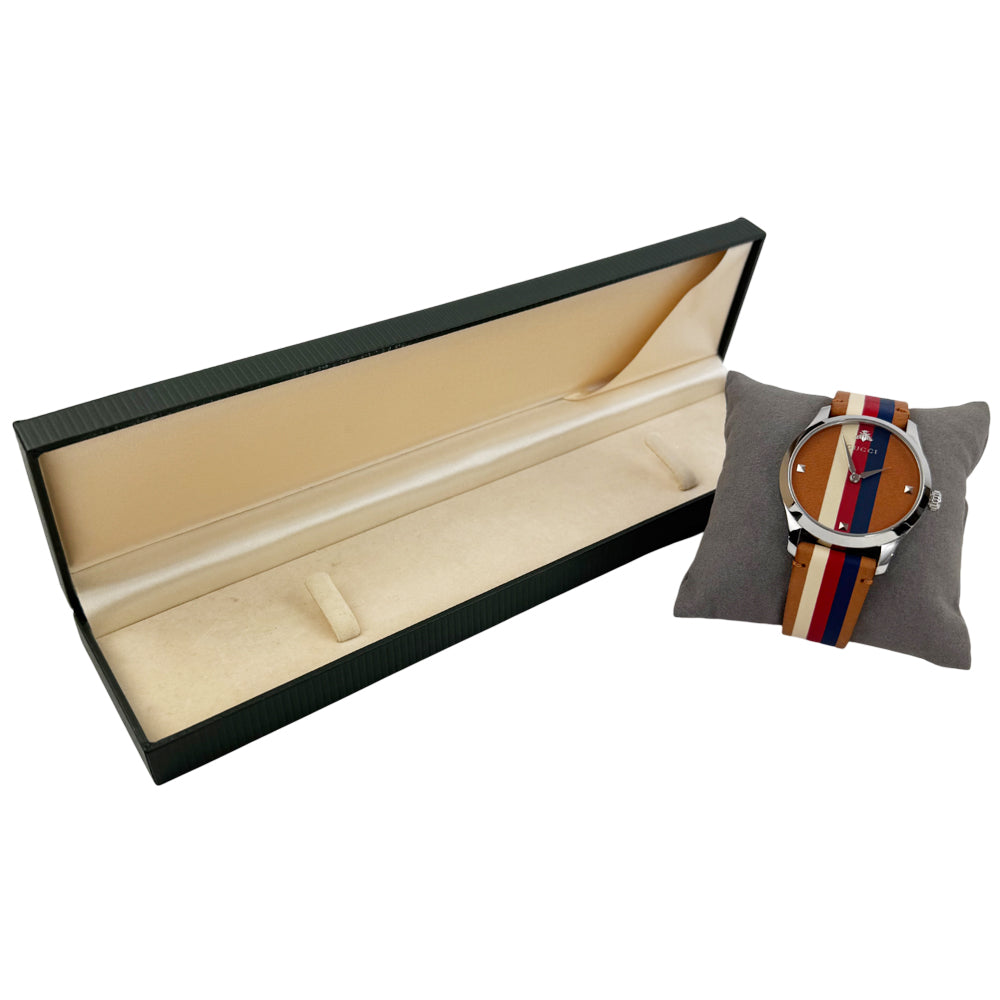 GUCCI G Timeless Mens Stripe Watch LHQ1307