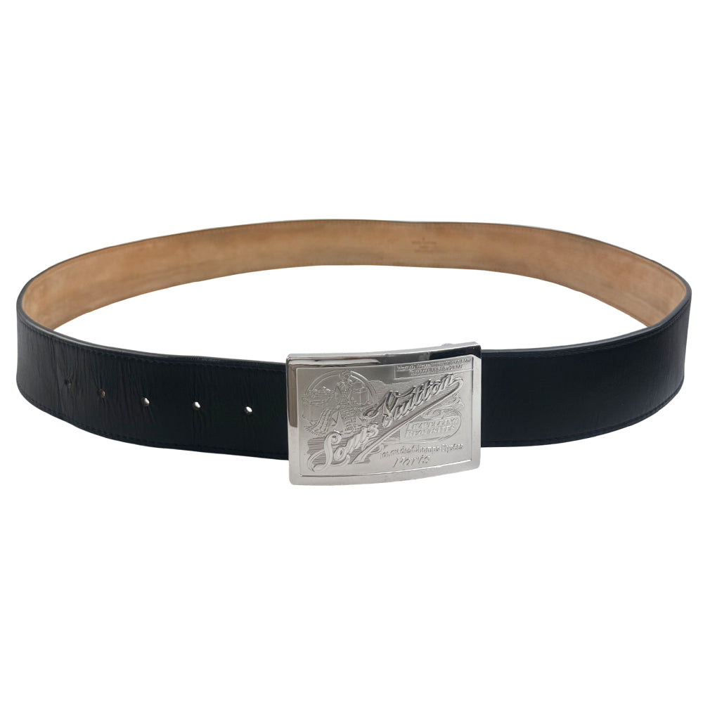 LOUIS VUITTON Santur Carre Mens Belt Size 44" LHQ1311