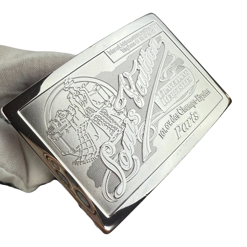 LOUIS VUITTON Santur Carre Mens Belt Size 44" LHQ1311